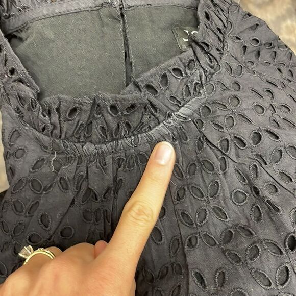 J. Crew Smocked puff-sleeve top in eyelet* - Picture 4 of 7